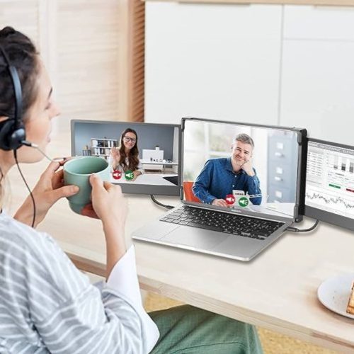 Transform your workflow and increase your digital workspace by adding two additional screens to your laptop.